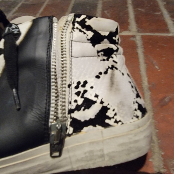 Golden Goose | GGDB Snake and Tortoise Print Slides Hi Top Sneakers - Picture 6 of 15